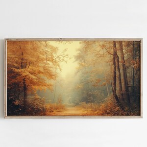 Charming Vintage Fall Landscape for Frame TV | Autumn Decor Art Print
