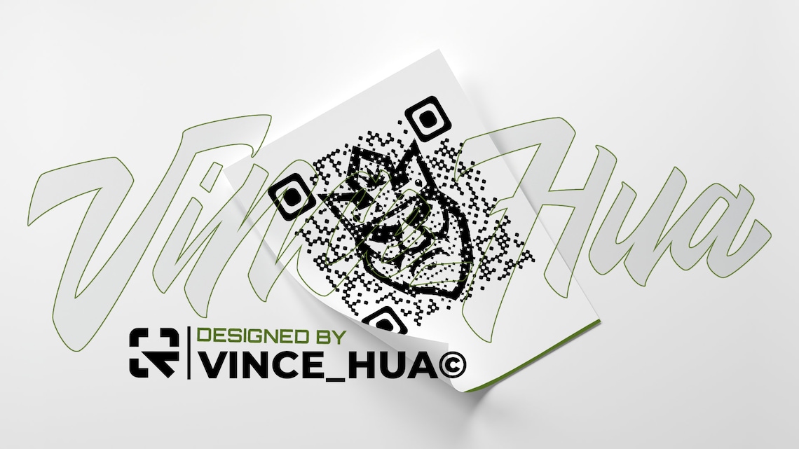 Custom Inverted QR Code Design With Logo on Black - Etsy