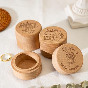 Caja de madera personalizada para el Hada de los Dientes, almohada infantil para el Hada de los Dientes, portadientes, recuerdo de dientes, regalos para bebés, primer cumpleaños