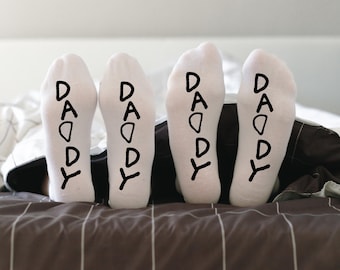 Chaussettes personnalisées pour papa : cadeau inspiré d'une histoire de jouets