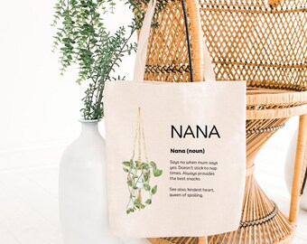 Sac fourre-tout personnalisé en coton Nana Definition - Cadeau pour grand-mère