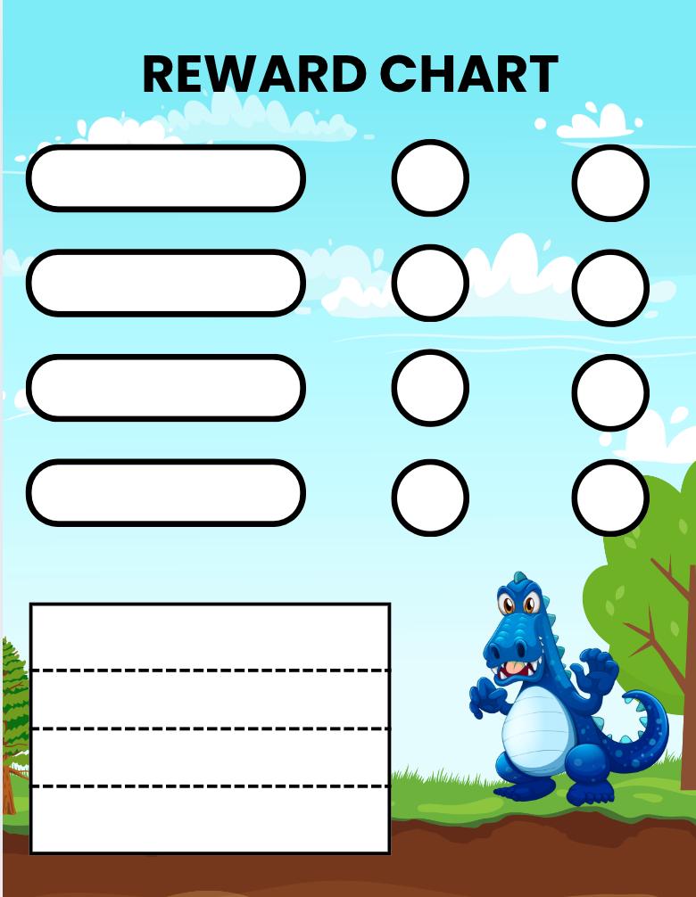 Dinosaur Morning Routine Reward Chart for Kids | Printable Dino Sticker ...