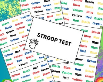 Tarjetas de prueba de Stroop: Entrenamiento cerebral para la concentración y la memoria (PDF)