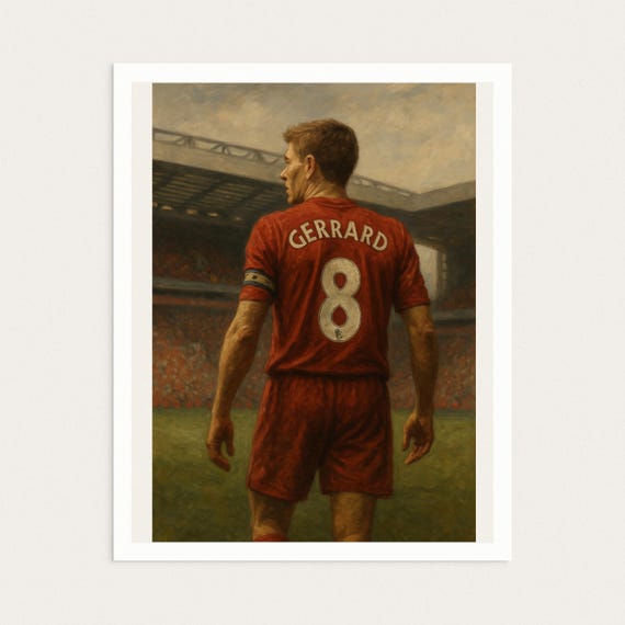 Steven Gerrard Liverpool Legend Art Print: Anfield Icon (digital