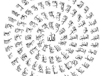 99 Names of Allah Digital Download - Beautiful Islamic Art Printable File.  Instant Download | Islamic Decor | Arabic Calligraphy Art