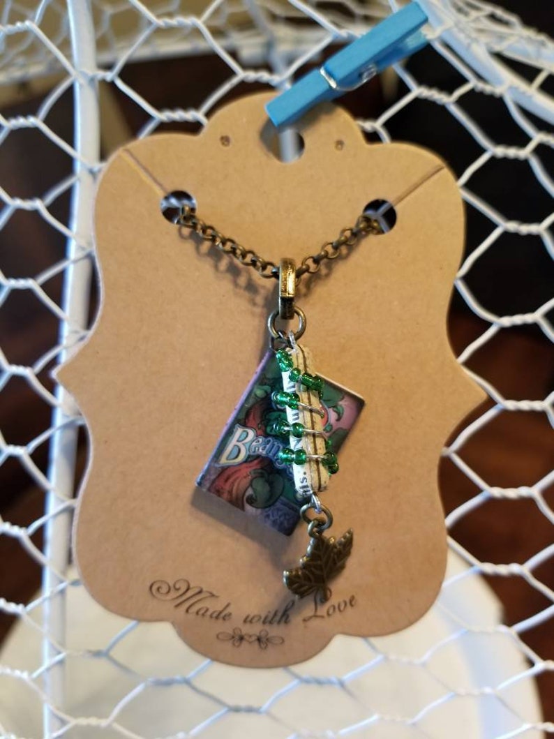 Jack and the Beanstalk Book Necklace