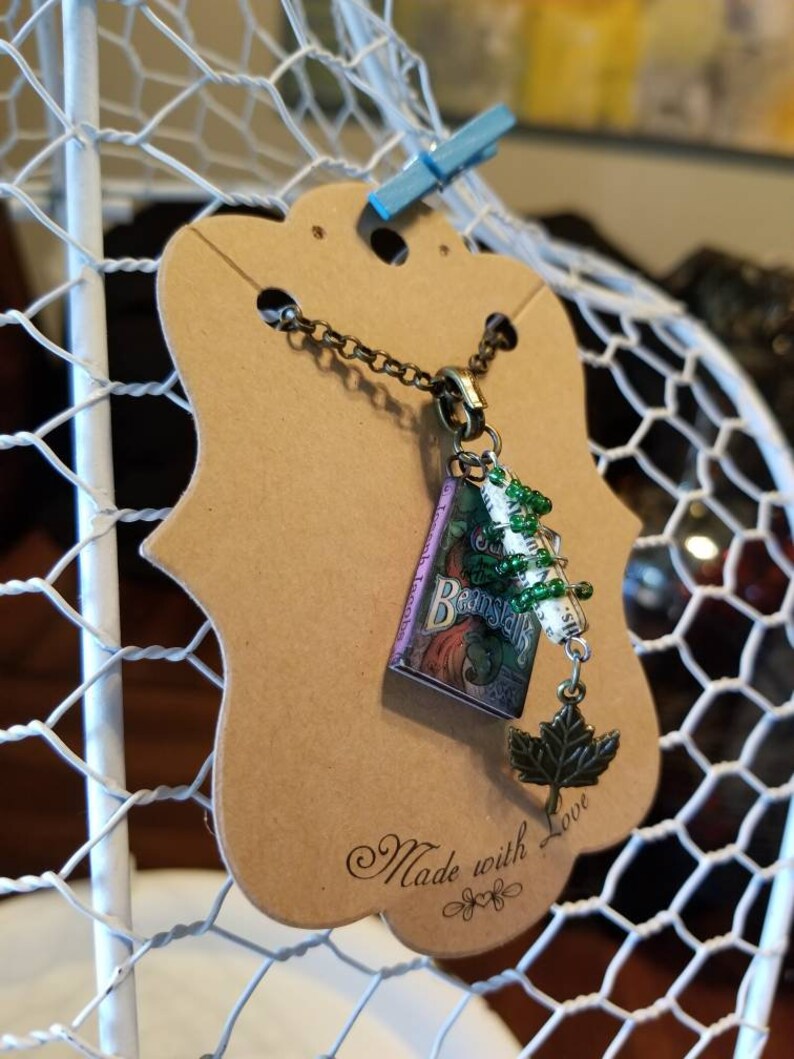 Jack and the Beanstalk Book Necklace