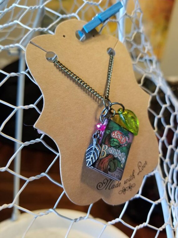 Jack and the Beanstalk Book Necklace