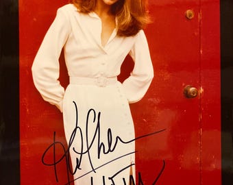 Fotografía original autografiada de Kathleen Turner - enmarcada