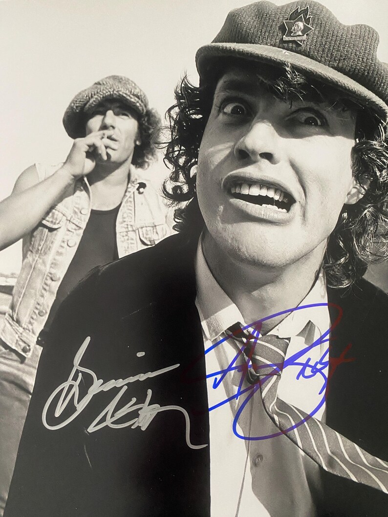 AC/DC Original Autographed Photo - Framed - Etsy