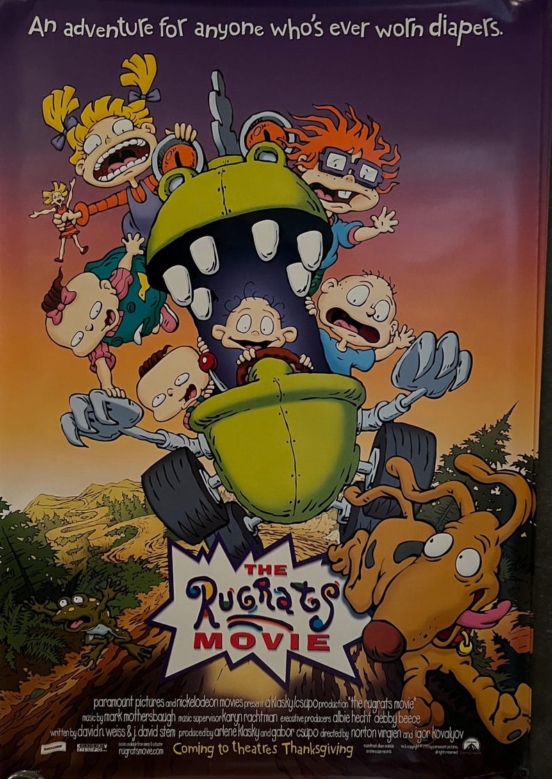 Rugrats Riding Raptor Rugrats 1998 Original Movie Poster - Etsy