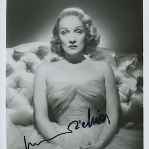 Rare Marlene Dietrich original autographed photo - framed