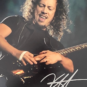 Metallica Kirk Hammett original autographed photo - framed