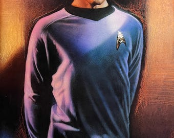 Rare Star Trek 1991 character illustration of Spock by Drew Struzan original movie poster