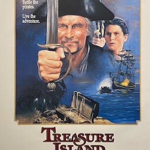 Cartel original de la película La isla del tesoro de 1990