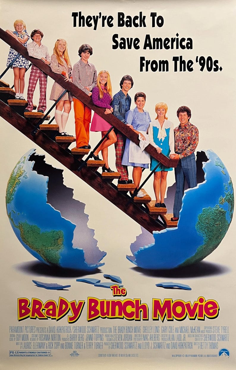 The Brady Bunch 1995 Original Movie Poster - Etsy