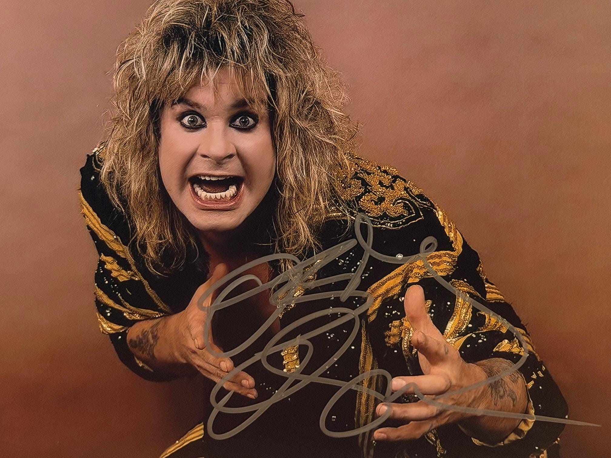 Black Sabbath Ozzy Osbourne Original Autographed Photo - Framed - Etsy