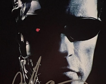 Terminator Arnold Schwarzenegger original autographed photo - framed