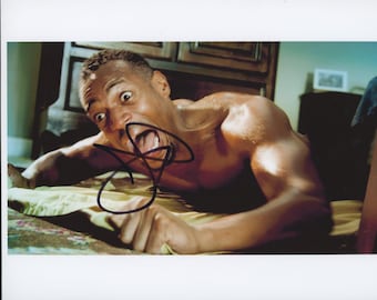 Foto autografata originale di Marlon Wayans del film Scary Movie - incorniciata