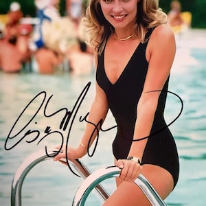 Fotografía original autografiada de Cindy Morgan de la película Caddyshack - enmarcada