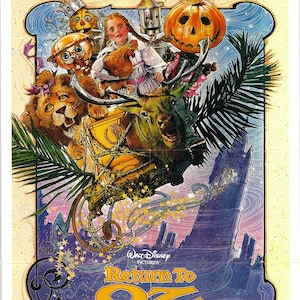 Póster original de la película Return to Oz de 1985 en una sola hoja