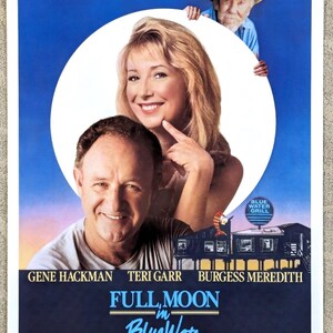 Cartel original de la película Luna llena en agua azul de 1988