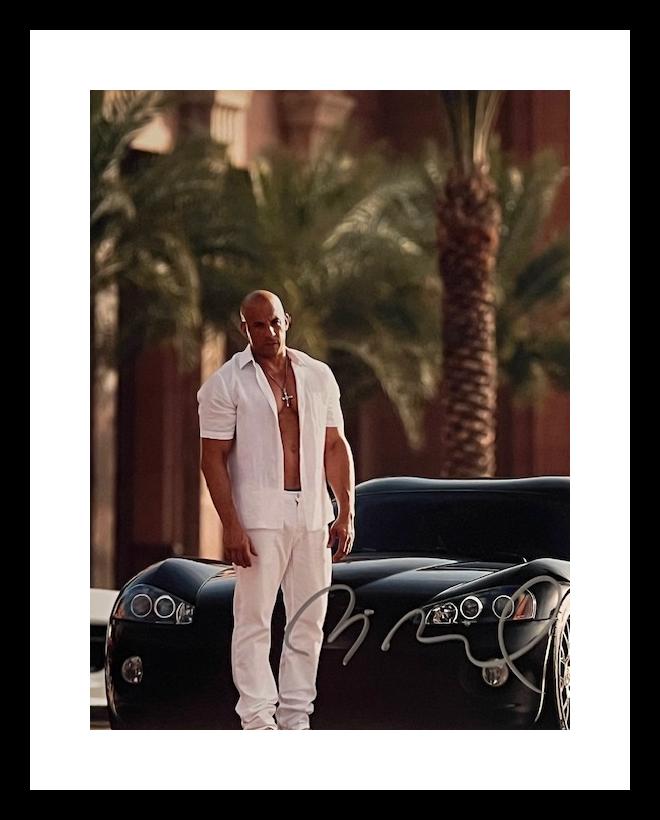 ワイルド・スピード ヴィン・ディーゼル オリジナルサイン入り写真