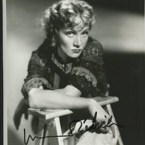 Rare Marlene Dietrich original autographed photo - framed