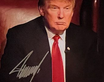 ドナルド・トランプ大統領のサイン入りオリジナル写真 - 額入り - Etsy
