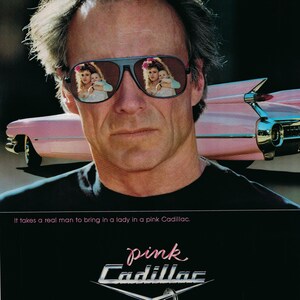 Póster de película vintage original de Cadillac rosa de 1989