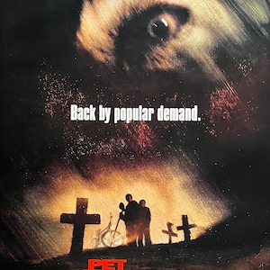 Cartel original de la película Cementerio de animales de 1989