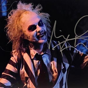 Beetlejuice Michael Keaton original autographed movie photo - framed