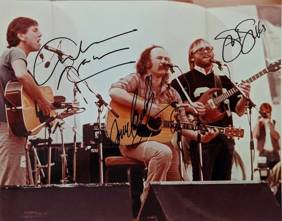 CROSBY, STILLS AND NASH signed autographed photo COA Hologram