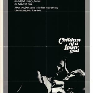 Póster original de una hoja de la colección Children of Lesser God de 1986