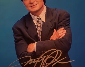 Oryginalne zdjęcie z autografem Michaela J. Foxa – oprawione