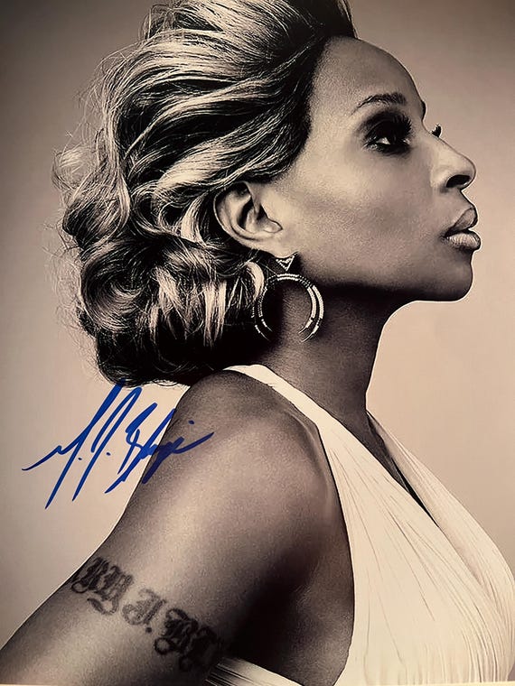 Singer Mary J Blige Original Autographed Photo - Framed - Etsy