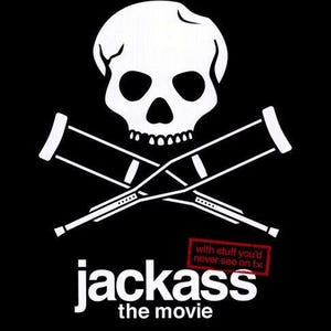 Jackass 2002 original double-sided bus shelter movie poster