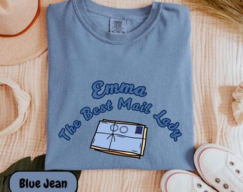 The Best Mail Lady Personalized Shirt, Comfort Colors Shirt, Custom Name Mail Lady T-Shirt, Mail Worker Gift, USPS Gift, Postal Worker Shirt