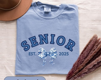 Coquette Senior 2025 Shirt, Senior Class Of 2025 Tee, Comfort Colors® Senior Graduation Shirt, Senior Coquette Tee, Graduation Gifts, Shirt