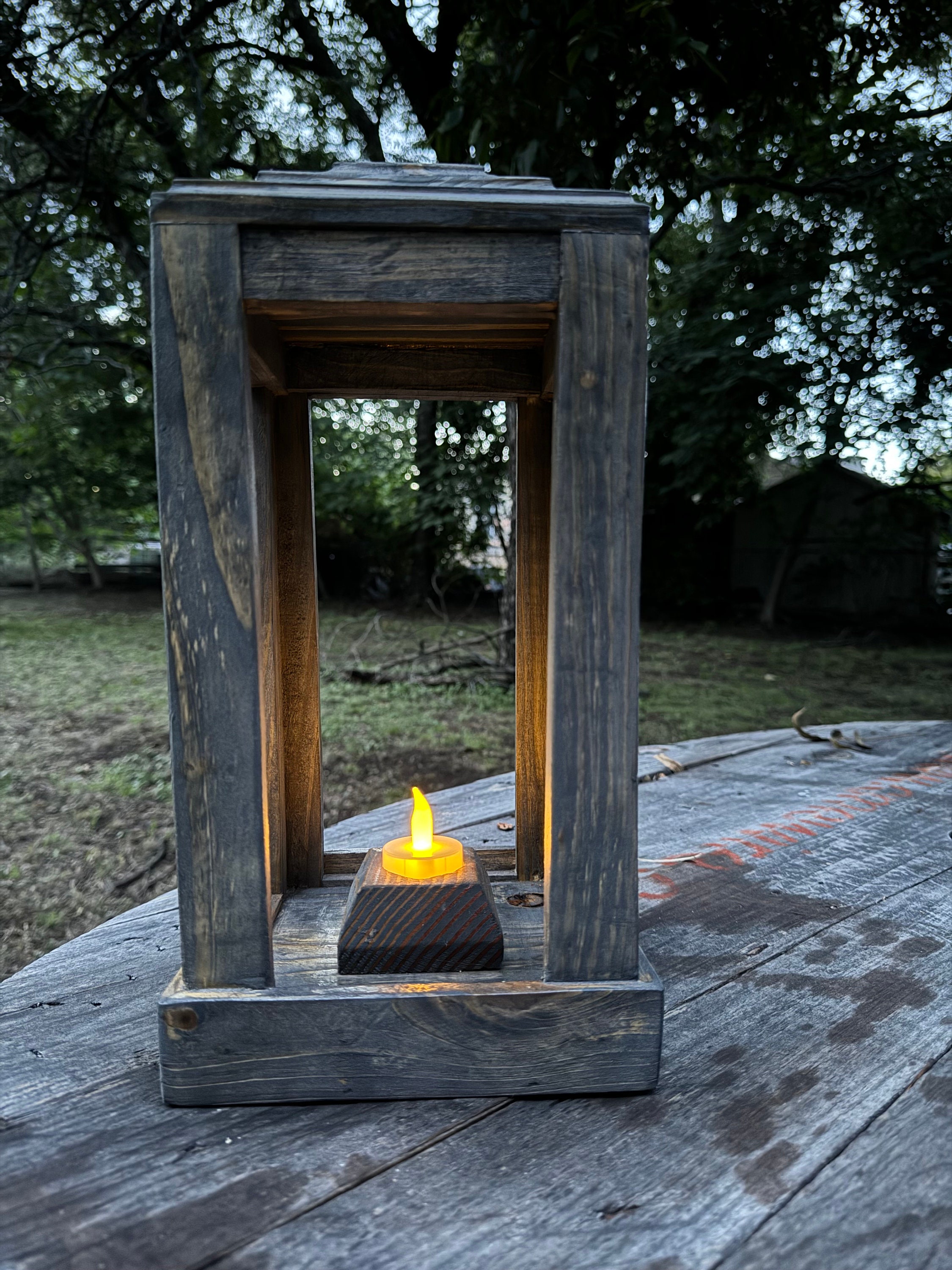Lantern With Tealight - Green main image 1