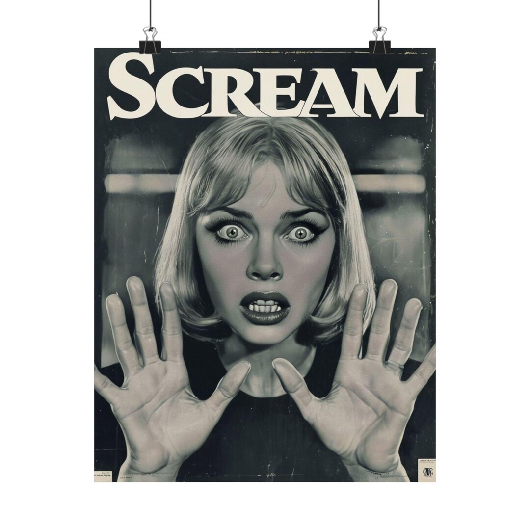 Scream 1990s Movie Poster - Etsy