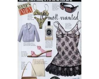 Vogues Index Retro Fashion Collage Poster
