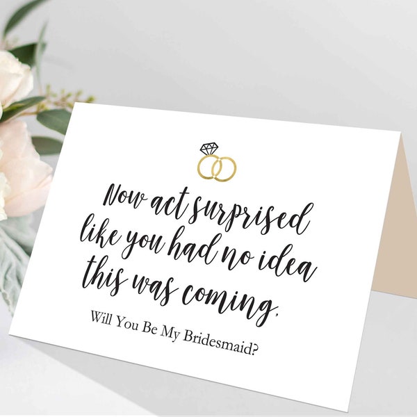 Funny Bridesmaid Proposal Etsy