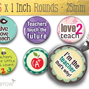 Imágenes colgantes redondas de Teacher&#39;s Pets One (1x1) pulgadas o 25 mm - Hoja digital - Compre 2 y obtenga 1 gratis - Descarga instantánea - Imágenes de tapa de botella
