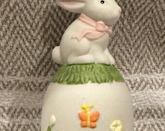 Easter Porcelain Bunny Bell NIP