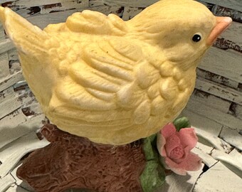 Ceramic HOMCO Yello Chick Birdy on Branch