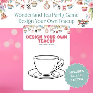 Tea Party Craft for Kids, Perfect for Kids Party and Fun Kids Activities, Printable Kids Tea Party Games, Left or Right, Classroom Game
