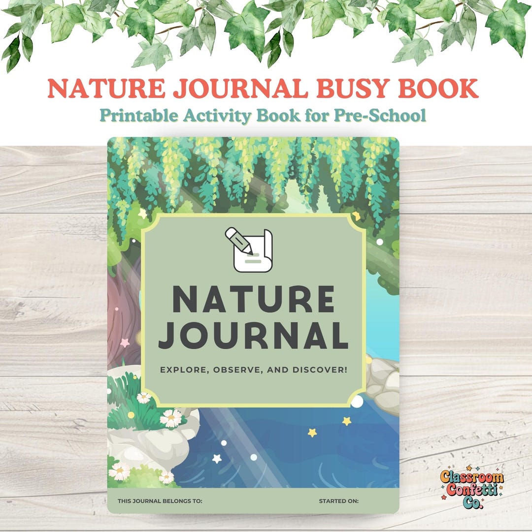 Nature Journal Printable Busy Book for Kids | Outdoor Observation ...