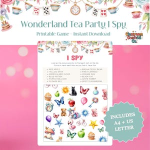 Tea Party I Spy for Kids, Perfect for Kids Party and Fun Kids Activities, Printable Kids Tea Party Games, Left or Right, Classroom Game