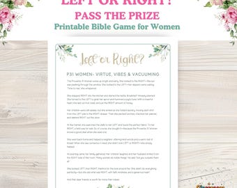 Left or Right? Printable Bible Game for Women, Ice Breaker Games for Bible Studies, Engaging Faith Activities, Group Games